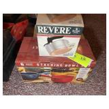 6 PC STACKING BOWL SET AND REVERE TEA KETTLE