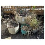 GROUP OF PLASTIC PLANTERS