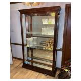 WOOD AND GLASS CHINA OR DISPLAY CABINET WITH 4 SID