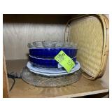 GROUP OF MISC SERVING PLATES, PLATTERS