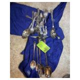 GROUP OF SILVER PLATE SERVING UTENSILS, GERITY PRO