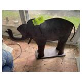 METAL ELEPHANT STATUE, APPROX 22 IN TALL