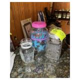 GROUP OF GLASS CANISTERS