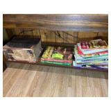 GROUP OF MISC COOK BOOKS, VINTAGE LARGE DICTIONARY