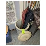 LARGE CROCK WITH LID MARKED NO 6