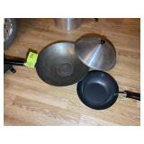 PAIR OF WOKS