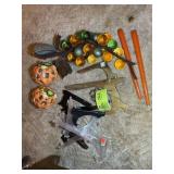 MISC GROUP INCLUDING PLATE HOLDER, RESIN GRAPES, C