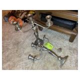 PAIR OF TOWLE WEIGHTED STERLING CANDELABRAS, ONE B
