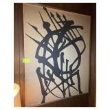 FRAMED PAINT ON SCREEN BY FREDERIKSEN, DAMAGE TO S