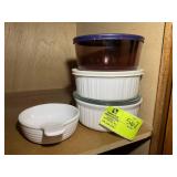 MISC GROUP INCLUDING PYREX AND CORNING BAKING DISH