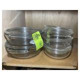 GROUP OF PYREX CLEAR GLASS BAKING DISHES
