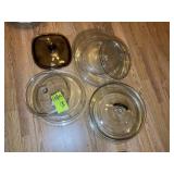 GROUP OF MISC GLASS LIDS
