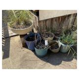LARGE GROUP OF PLASTIC PLANTERS