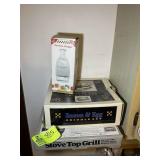 GROUP INCLUDING BURTON STOVE TOP GRILL, BACON AND