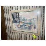 PRINT ON BOARD, SAIL BOATS, MADDEN 28 IN X 22 IN