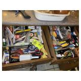 CONTENTS OF TWO DRAWERS, MISCELLANEOUS HOUSEHOLD T