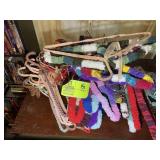 GROUP OF DECORATIVE YARN WRAPPED HANGERS
