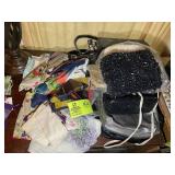 GROUP OF LADIES PURSES, AND SCARVES