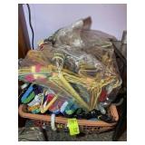 LARGE GROUP OF VINTAGE AND WRAPPED COAT HANGERS