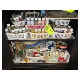 CONTENTS OF CABINET IN SUNROOM ART SUPPLIES, ACRYL
