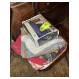 LAUNDRY BASKET WITH ASSORTED BLANKET, BLANKETS