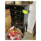 3 DRAWER TWO SIDE DOOR FOLD UP TOP JEWELRY BOX, LE