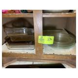 CONTENTS OF BOTTOM SHELF OF CABINET BELOW MICROWAV