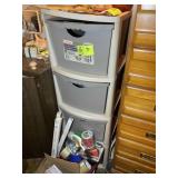 STERILITE 4 DRAWER STORAGE CABINET, 52 IN TALL, NO