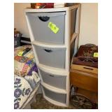 STERILITE 4 DRAWER STORAGE CABINET, 52 IN TALL, NO