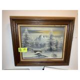 GROUP INCLUDING FRAMED OIL ON CANVAS WALL ART, SNO
