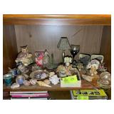 CONTENTS OF TOP SHELF OF BOOKCASE INCLUDING MISCEL