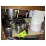 CONTENTS OF TOP SHELF LOWER RIGHT CABINET BUNN COF