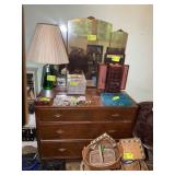 THREE DRAWER DRESSER WITH MIRROR 45' X 19' X 70' N