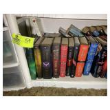 BOTTOM SHELF OF BOOKS, JR WARD, ETC.