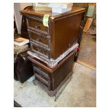 PAIR OF ONE-DOOR SIDE TABLES 18 IN BY 26 IN BY 23