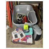 TOTE WITH MISCELLANEOUS ITEMS ELECTRIC HEATERS ZIP