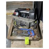 MISCELLANEOUS GROUP INCLUDING METAL TOOL BOX WITH