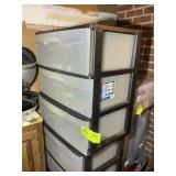 GROUP OF THREE THREE DRAWER STORAGE CABINETS