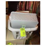 LAUNDRY BASKET WITH MISCELLANEOUS PLASTIC ORGANIZE