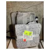GROUP OF TOWELS AND THROW BLANKETS, NEW