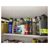CONTENTS OF TOP SHELF OVER WASHER AND DRYER, CLEAN