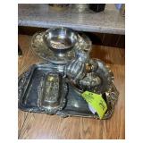 GROUP OF MISCELLANEOUS SILVER PLATED ITEMS, CREAM