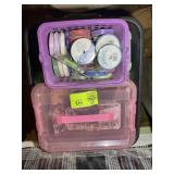 LARGE TOTE WITH ASSORTED JEWELRY, MAKING ITEMS, RI
