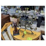 GROUP INCLUDING MONKEY CANDLE HOLDER 13 IN TALL AN