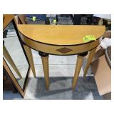 BOMBAY COMPANY ART DECO-STYLE DEMILUNE CONSOLE TAB