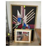 FRAMED OIL ON CANVAS, ABSTRACT SIGNED JAMES MORGAN