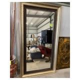 EXTRA LARGE FRAMED BEVELED EDGE LEANING MIRROR, 45