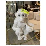 LARGE CERAMIC MONKEY STATUE, APPROX 19 IN TALL