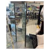 GLASS MIRROR FRONT ROOM DIVIDER, EACH PANEL 17 3/4