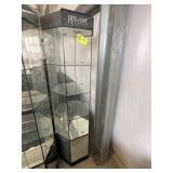 LIGHTED GLASS DISPLAY CASE 22 IN X 73 IN